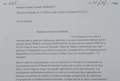 Vaste scandale de corruption présumée à Tabarre : l’ULCC tarde à rendre ses conclusions dans une affaire impliquant Arsonval Alexandre